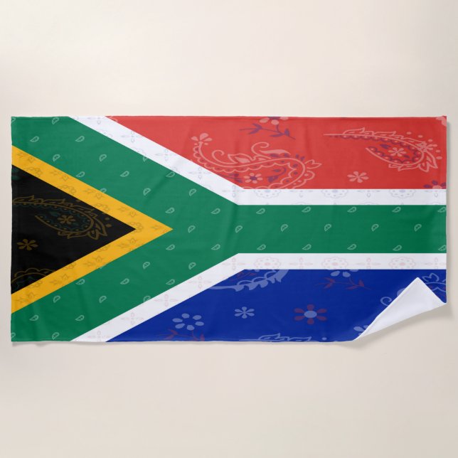 Toalla De Playa Bandera de Sudáfrica (Anverso)