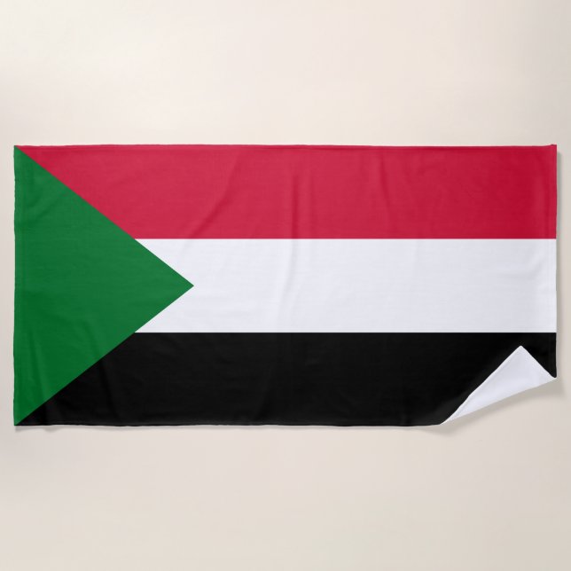 Toalla De Playa Bandera de Sudán (Anverso)
