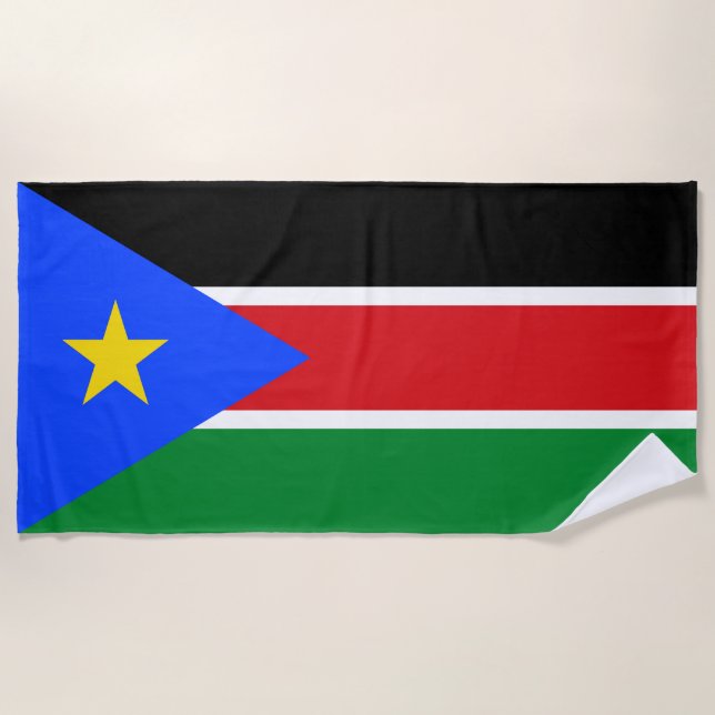 Toalla De Playa Bandera de Sudán del Sur (Anverso)