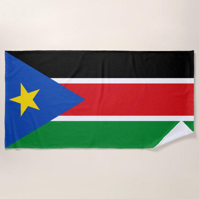 Toalla De Playa Bandera de Sudán del Sur (África) (Anverso)
