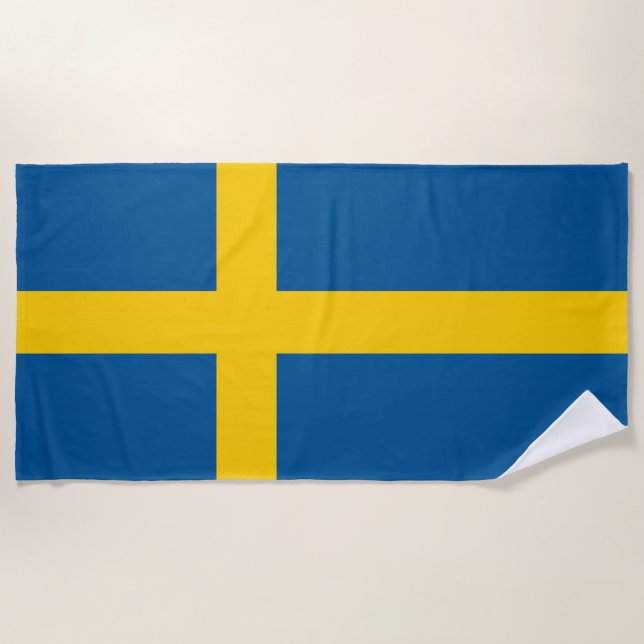 Toalla De Playa Bandera de Suecia (Anverso)