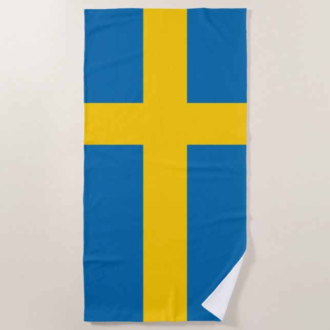 Toalla De Playa Bandera de Suecia (Anverso)