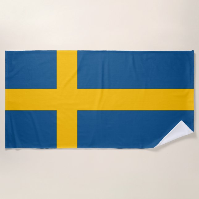 Toalla De Playa Bandera de Suecia (Anverso)