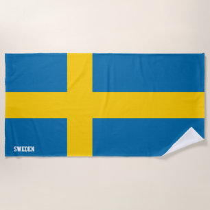 Toalla De Playa Bandera de Suecia Splendid Patriotic