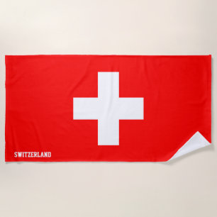 Toalla De Playa Bandera de Suiza Splendid Patriotic