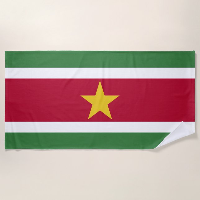 Toalla De Playa Bandera de Surinam (Anverso)