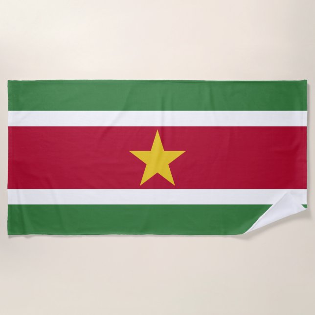 Toalla De Playa Bandera de Surinam (Anverso)