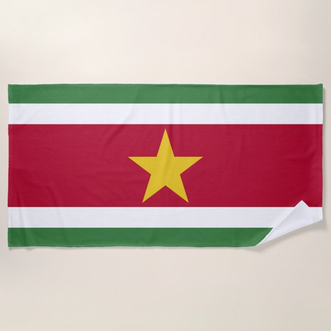 Toalla De Playa Bandera de Surinam (Anverso)