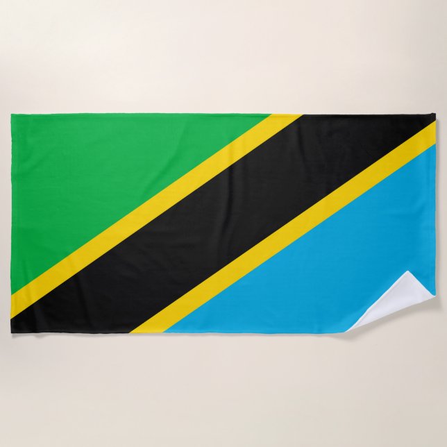 Toalla De Playa Bandera de Tanzania (Anverso)