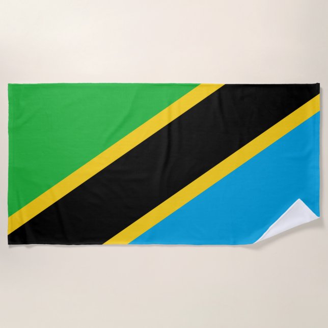 Toalla De Playa Bandera de Tanzania (Anverso)