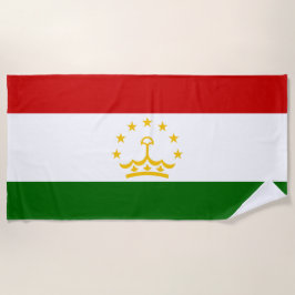 Toalla De Playa Bandera de Tayikistán (tayiko) (República de Tayik
