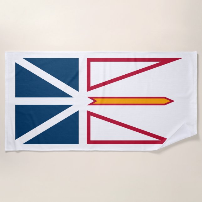 Toalla De Playa Bandera de Terranova y Labrador (Canadá) (Anverso)