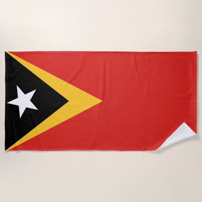 Toalla De Playa Bandera de Timor Oriental (Anverso)