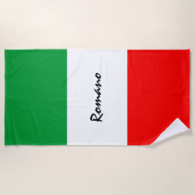 Bandera de Tricolore italiana con nombre