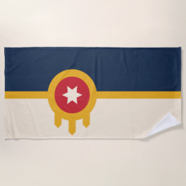 Toalla De Playa Bandera de Tulsa (Oklahoma)
