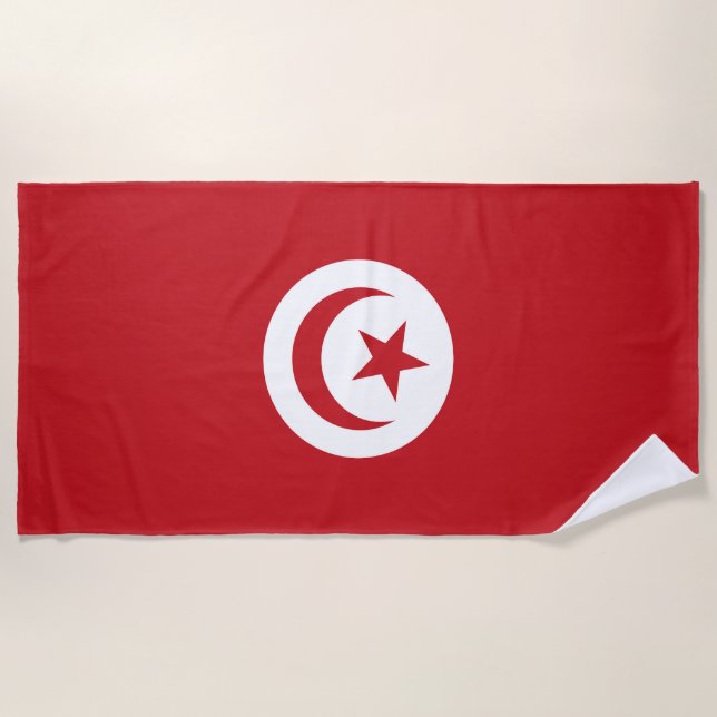 Toalla De Playa Bandera de Túnez (Anverso)