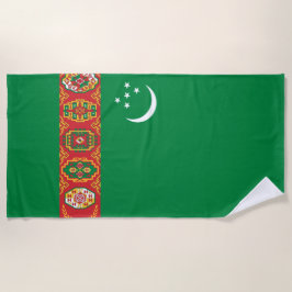 Toalla De Playa Bandera de Turkmenistán (Turkmenistán)