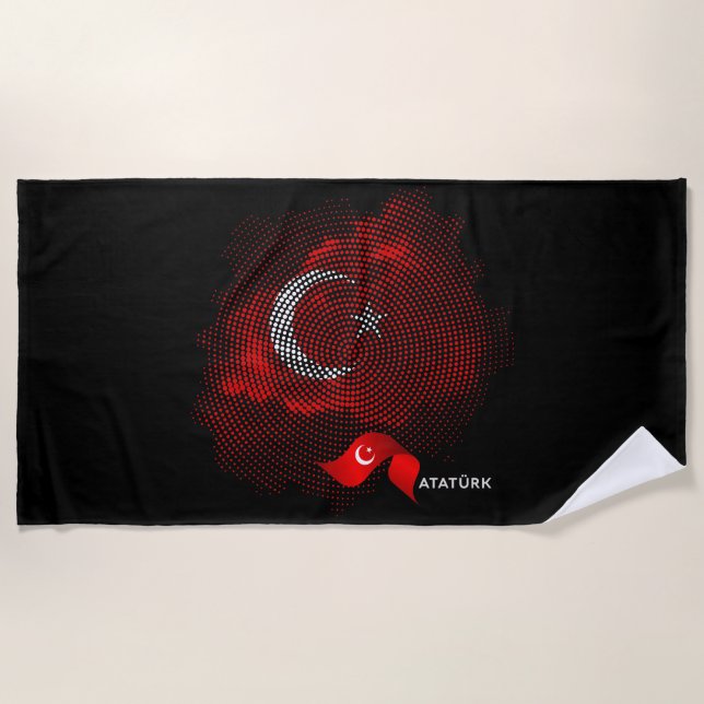 Toalla De Playa Bandera de Turquía (Anverso)