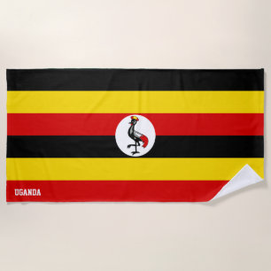 Toalla De Playa Bandera de Uganda espléndida patriótica