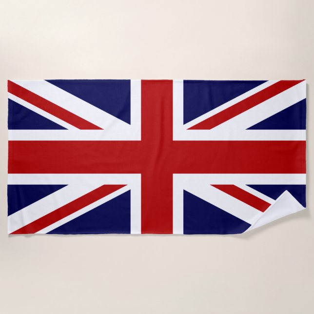 Toalla De Playa Bandera de Union Jack de Gran Bretaña (Anverso)