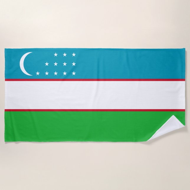 Toalla De Playa Bandera de Uzbekistán (Anverso)