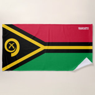 Toalla De Playa Bandera de Vanuatu espléndida patriótica