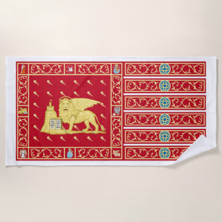 Toalla De Playa Bandera de Venecia, Italia (Venezia, Véneto, Itali