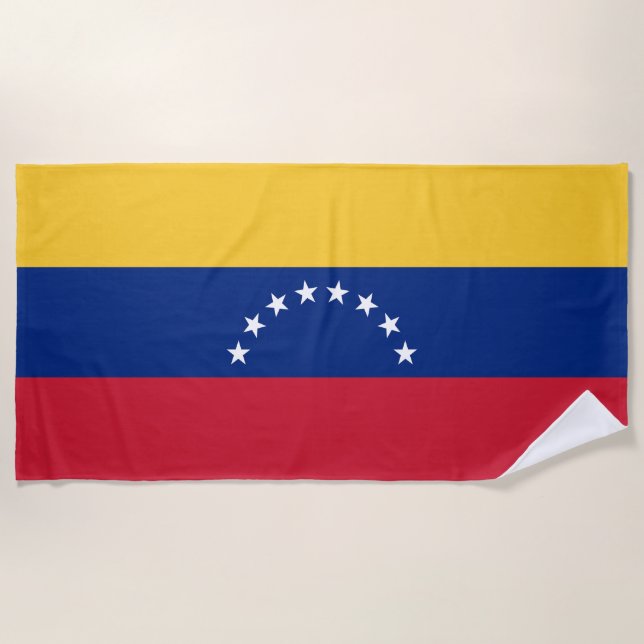 Toalla De Playa Bandera de Venezuela (Anverso)