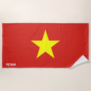 Toalla De Playa Bandera de Vietnam espléndida patriótica