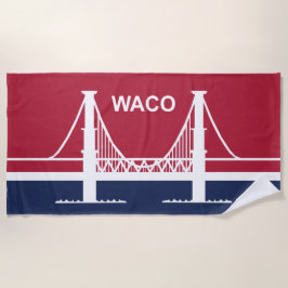 Toalla De Playa Bandera de Waco (Texas, Estados Unidos)