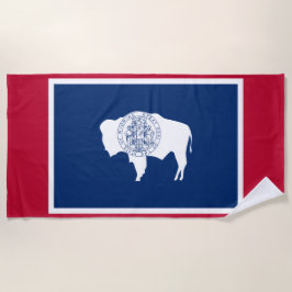 Toalla De Playa Bandera de Wyoming