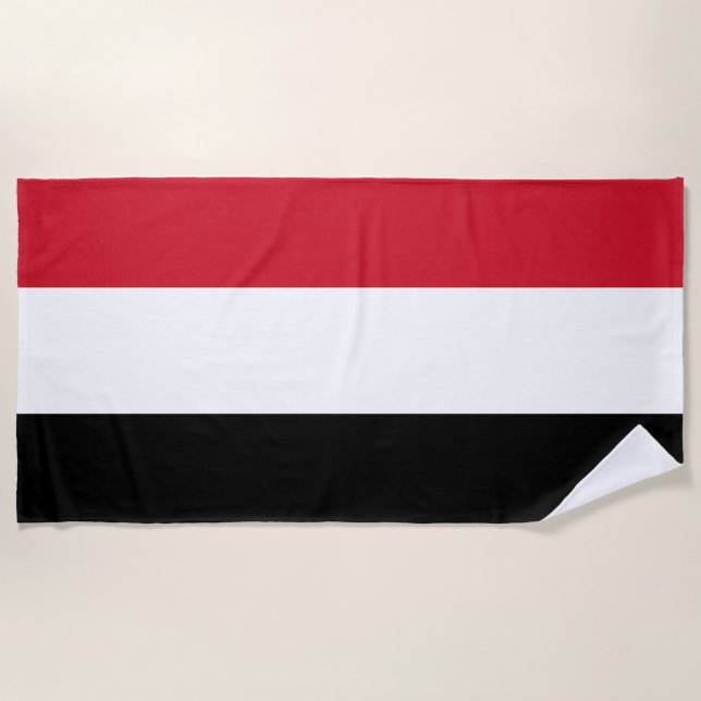 Toalla De Playa Bandera de Yemen (Anverso)