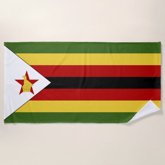 Toalla De Playa Bandera de Zimbabue (Anverso)