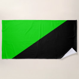 Toalla De Playa Bandera del Anarquismo Verde