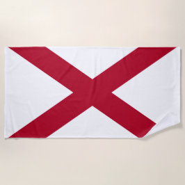 Toalla De Playa Bandera del estado de Alabama