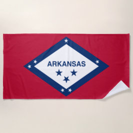 Toalla De Playa Bandera del estado de Arkansas