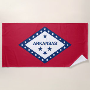 Toalla De Playa Bandera del estado de Arkansas