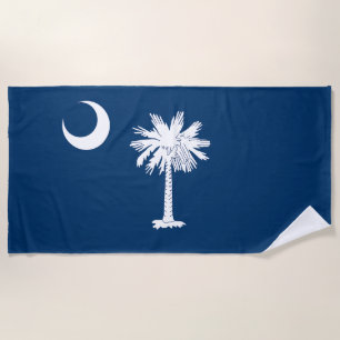 Toalla De Playa Bandera del estado de Carolina del Sur