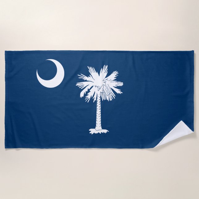 Toalla De Playa Bandera del Estado de Carolina del Sur (Anverso)