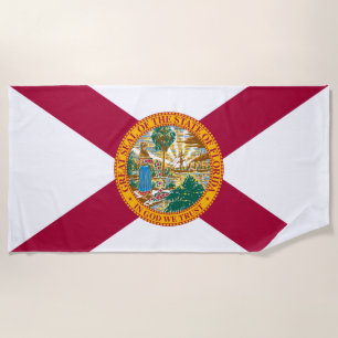 Toalla De Playa Bandera del estado de Florida