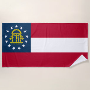 Toalla De Playa Bandera del estado de Georgia