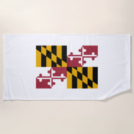 Toalla De Playa Bandera del Estado de Maryland