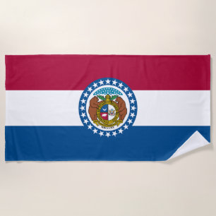 Toalla De Playa Bandera del estado de Missouri