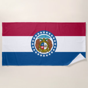 Toalla De Playa Bandera del Estado de Misuri