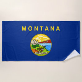 Toalla De Playa Bandera del Estado de Montana