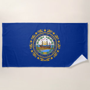 Toalla De Playa Bandera del estado de New Hampshire
