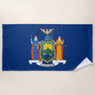 Toalla De Playa Bandera del estado de Nueva York