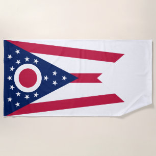 Toalla De Playa Bandera del estado de Ohio