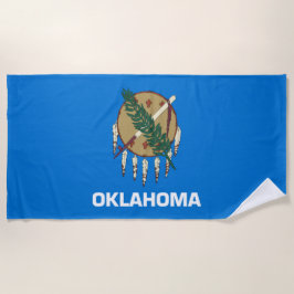 Toalla De Playa Bandera del estado de Oklahoma