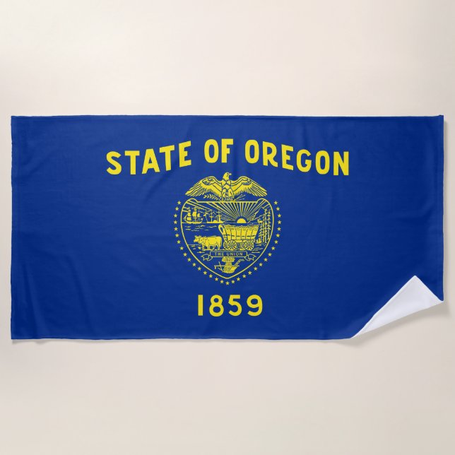 Toalla De Playa Bandera del Estado de Oregon (Anverso)